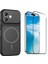 Iphone 16 Kılıf M-Safe Şarj Özellikli Kamera Camlı Formen Kapak-Siyah + Tam Kaplayan Antistatik Esd Ekran Koruyucu 1