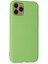 iPhone 11 Pro Kılıf Nano Içi Kadife Silikon - Yeşil 7