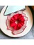 Kadın Kırmızı Kenarları Tül Scrunchie Büyük Boy Simit Toka 1