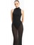Sheer High Neck Racerback Gown Maxi Kadın Elbise 3