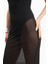 Sheer High Neck Racerback Gown Maxi Kadın Elbise 6