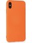 iPhone x Kılıf Nano Içi Kadife Silikon - Turuncu 7