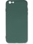 iPhone 6 Plus Kılıf Nano Içi Kadife Silikon - Koyu Yeşil 5