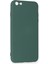 iPhone 6 Plus Kılıf Nano Içi Kadife Silikon - Koyu Yeşil 7
