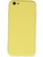 iPhone 6 Kılıf Nano Içi Kadife Silikon - Sarı 4