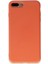 iPhone 7 Plus Kılıf Nano Içi Kadife Silikon - Turuncu 4