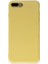 iPhone 7 Plus Kılıf Nano Içi Kadife Silikon - Sarı 4