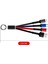 Işıklı Anahtarlık Model 3 In 1 USB Çıkışlı Mikro,type-C ve Iphone Uyumlu Şarj Kablosu ( Lisinya ) 6