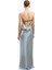Satin Cowl Back Maxi Dress Strapless Bias Cut Longline Gown Kadın Elbise 3