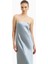 Satin Cowl Back Maxi Dress Strapless Bias Cut Longline Gown Kadın Elbise 5