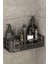 Banyo Düzenleyici Organizer Şampuanlık Havlupan Askısı Havluluk Siyah Banyo Duş Rafı Mutfak Rafı 4
