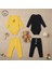 2 Li Premium Set %100PAMUK0-3 Ay/24-36 Ay (3 Yaş)Arası Nakışlı Zıbın Çıtçıtlı Body ve Pantolon Takımı Unisex Kız Erkek Bebek ve Çocuk 1