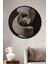 Çerçeve Görünümlü Soyut Sanat Heykel Formları Ahşap Mdf Dekoratif Tablo Yuvarlak Tablo 1