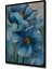 Çerçeve Görünümlü Mavi Gelincik Çiçekleri Dekoratif Ahşap Mdf Tablo Dikdörtgen Tablo 2