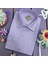Klasik %100 Cotton Uzun Kollu Terletmeyen Kışlık Flanel Kumaş Lila Gömlek (Regular Kalıp) 1