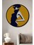 Çerçeve Görünümlü Retro Tarz Kadın Silüeti Dekoratif Ahşap Mdf Tablo Yuvarlak Tablo 1