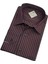 Klasik %100 Cotton Bordo Uzun Kollu Mevsimlik Çizgili Gömlek (Regular Kalıp) 3