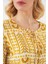 Kadın Bdart Desenli Bisiklet Yaka Bağlama Detaylı Bluz Kehribar Sarısı 5