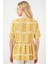 Kadın Bdart Desenli Bisiklet Yaka Bağlama Detaylı Bluz Kehribar Sarısı 6
