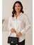 “kadın Saten Dokulu Şık Uzun Kollu Gömlek – Ofis & Günlük Kullanıma Uygun Bluz” 4
