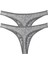 Kadın Gri Zebra Desenli 2'li Tanga Slip 1