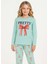 Kız Çocuk Pretyy Baskılı Uzun Kollu %100 Pamuklu Pijama Takımı 3