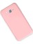 Samsung Galaxy J7 Kılıf Nano içi Kadife Silikon - Pudra 5