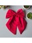 Saten Kırmızı Renk Klipsli ve Fiyonklu Saç Tokası 1