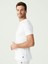 Erkek Beyaz Yuvarlak Yaka Kısa Kol Atlet 2 LI-80197 1