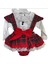 Laura Baby Ekoseli ve Fiyonklu Kız Bebek /çocuk Özel Gün/doğum Günü /party Romper Tulum 2