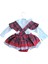 Laura Baby Ekoseli ve Fiyonklu Kız Bebek /çocuk Özel Gün/doğum Günü /party Romper Tulum 5