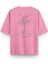 Pembe Yarı Oversize Tshirt Balerin Find Your Rhythm Minimal Baskılı Oversize Tişört 1386 1