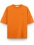 Daffy Duck Sırt Baskılı Yarı Oversize Turuncu Tshirt 1393 2