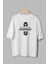 %100 Pamuk Oversize Skateboard Kaykay Baskılı T-Shirt Bisiklet Yaka Beyaz Unisex Tişört T1072 1