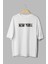 New York Baskılı Yarı Oversize T-Shirt 1129 2