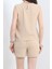 Şortlu Ayrobin Takım Bej 5