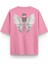 Pembe Yarı Oversize Tshirt Trust In God Melek Kanadı Angel Baskılı Oversize Tişört 1387 1