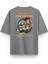 Toy Story Tişört Yarı Oversize Sırt Baskılı Gri Toy Story Tshirt 1391 1