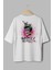 %100 Pamuk Oversize Tshirt Yunan Heykeli Sırt Baskılı T-Shirt Bisiklet Yaka Beyaz Tişört T1041 1