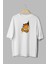Kedi Garfield Baskılı Yarı Oversize T-Shirt 1139 1