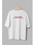 %100 Pamuk Oversize Tshirt Mantar Sırt Baskılı T-Shirt Bisiklet Yaka Beyaz Unisex Tişört T1079 3