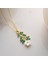 925 Ayar Gümüş Sedef Çiçekli Yeşil Taşlı Kolye 1