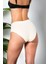 3'lü Paket Dikişsiz, Iz Yapmaz, Lazer Kesim, Yüksek Bel Slip Külot Ekru (TRK21263) 2