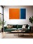 Kanvas Yatay Duvar Tablosu Kanvas Soyut Mavi Turuncu Ev Ofis Salon Modern Duvar Tablosu 2