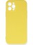 iPhone 12 Pro Max Kılıf Nano Içi Kadife Silikon - Sarı 5