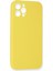 iPhone 12 Pro Max Kılıf Nano Içi Kadife Silikon - Sarı 7