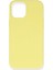 iPhone 12 Mini Kılıf Nano Içi Kadife Silikon - Sarı 3