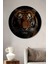 Güçlü Kaplan Dekoratif Ahşap Mdf Ev/işyeri Duvar Tablo Yuvarlak Ev/işyeri Duvar Tablo 1