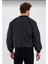 Unisex Siyah Bomber Mont - Su Itici Kumaş, Kapitone Astarlı, Fermuarlı 3