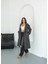 Premium Oversize Modern Antrasit Kaşe Kaban 2